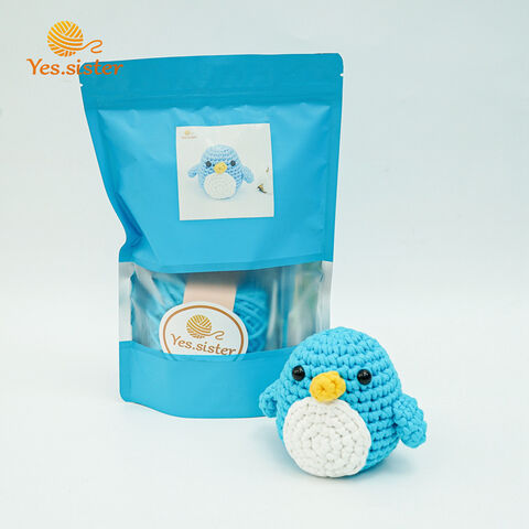  The Woobles Easy Peasy Beginner Bundle Crochet Kit  (Penguin,Chick,Fox & Bunny) with Easy Peasy Yarn- All in One Crochet  Knitting Kit- Crochet Kit Bundle for Beginners with Step-by-Step Video  Tutorials