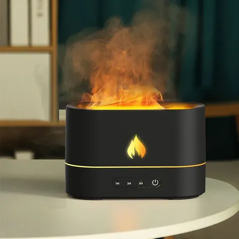Sans Marque diffuseur d'arôme de flamme 3D - humidificateur d'air