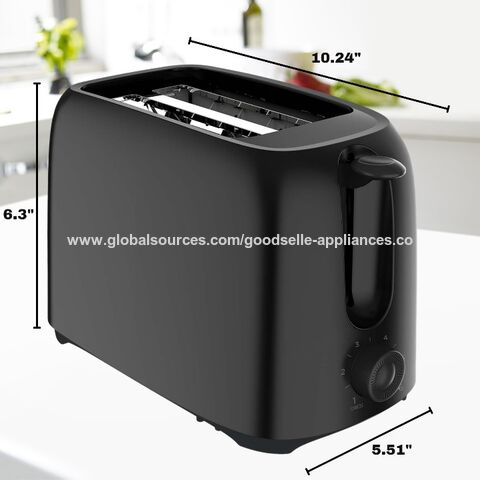   Basics 2 Slice, Extra-Wide Slot Toaster with 6 Shade  Settings, Black & Silver: Home & Kitchen