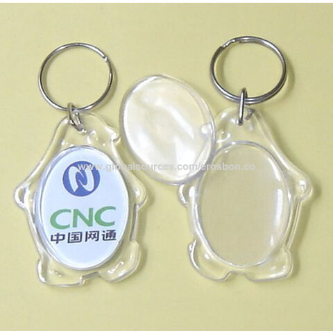 Gantungan kunci akrilik, gantungan kunci plastik, gantungan kunci promosi. Pesanan OEM dipersilakan. Tersedia berbagai ukuran dan warna.