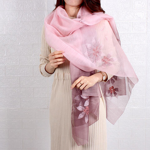 New 70*70CM Women Fashion Oil Painting Square Silk Scarf Shawl