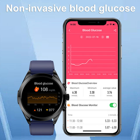 Ecg Blood Sugar Smart Watch With Hrv/ Blood Glucose/ Heart - Temu