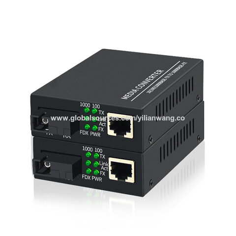 Convertisseur industriel RJ45 Gigabit Ethernet / Fibre optique Multimode LC