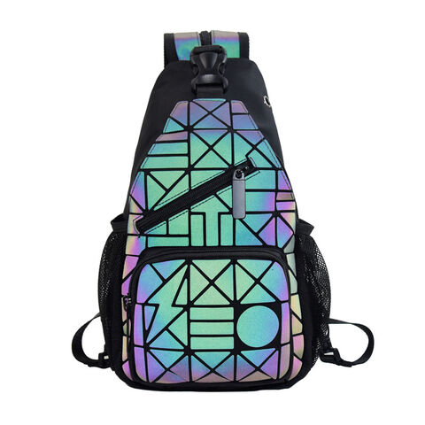 Geometric Pattern Sling Bag, Outdoor Travel Chest Bag, Crossbody