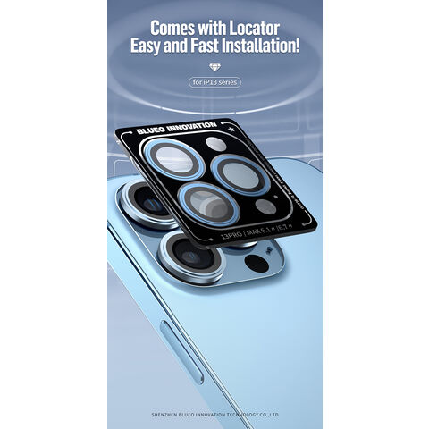 BLUEO Armor Lente De La Cámara Del Teléfono De Vidrio Templado Con Localizador AR Anti-arañazos Delgado Para El IPhone 13 Pro Max