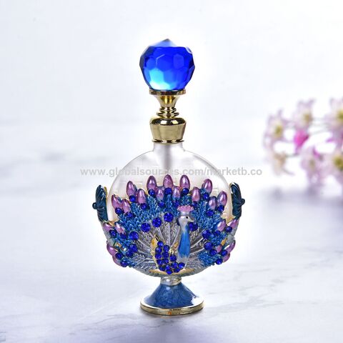 Vintage Cobalt Blue Perfume Bottle Essential Oil Bottles 