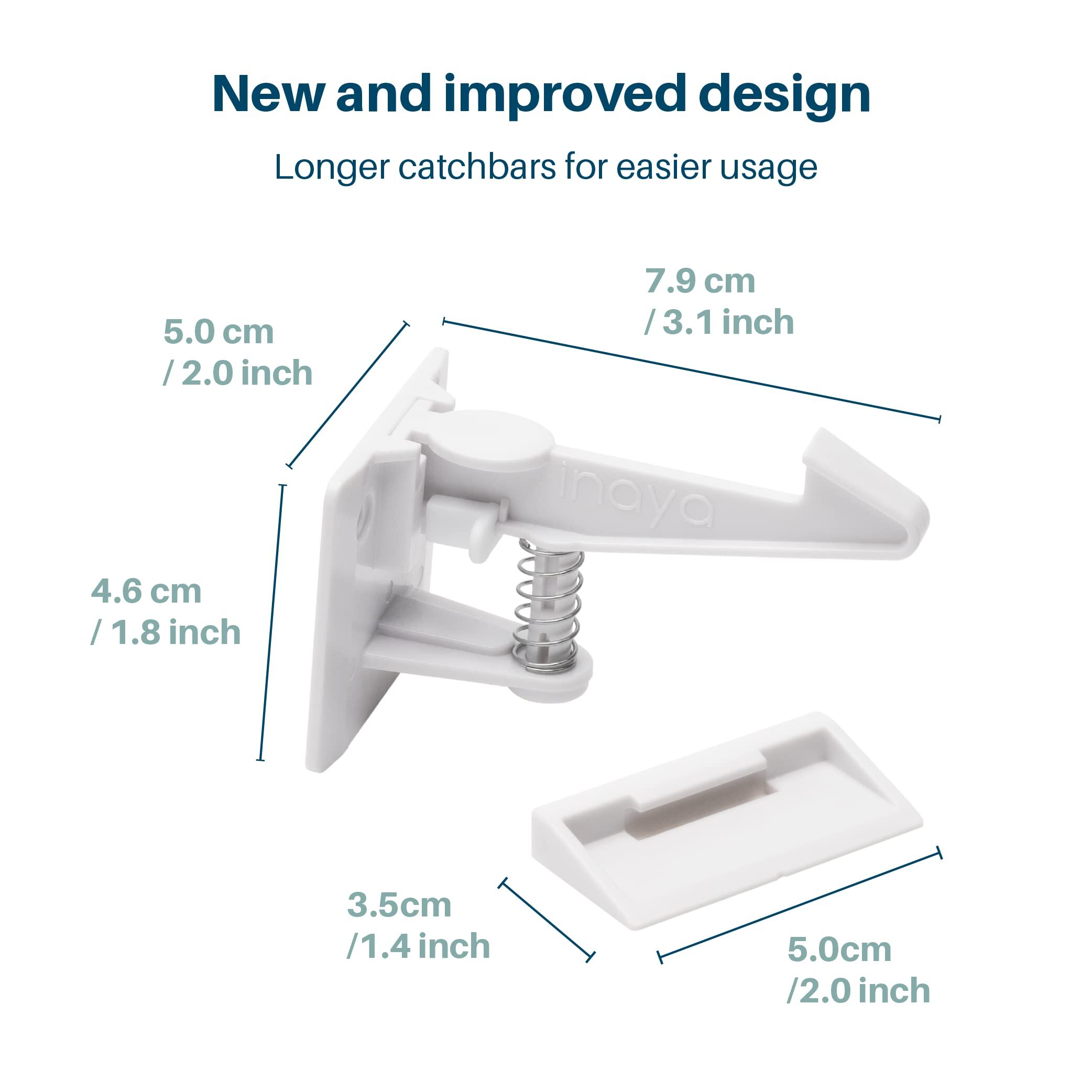  Upgraded Invisible Baby Proofing Cabinet Latch Locks