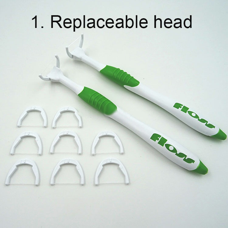 Buy Wholesale China Long Handle Reusable Floss Head Replaced Dental