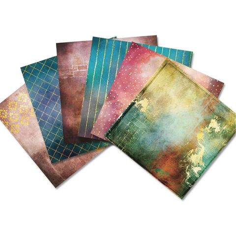 Scrapbook Paper 12x12 inch - Colorful Vintage Pattern Printed Origami Craft  Designer Paper Pack for Gift Wrapping Card Making Photo Frame Collage