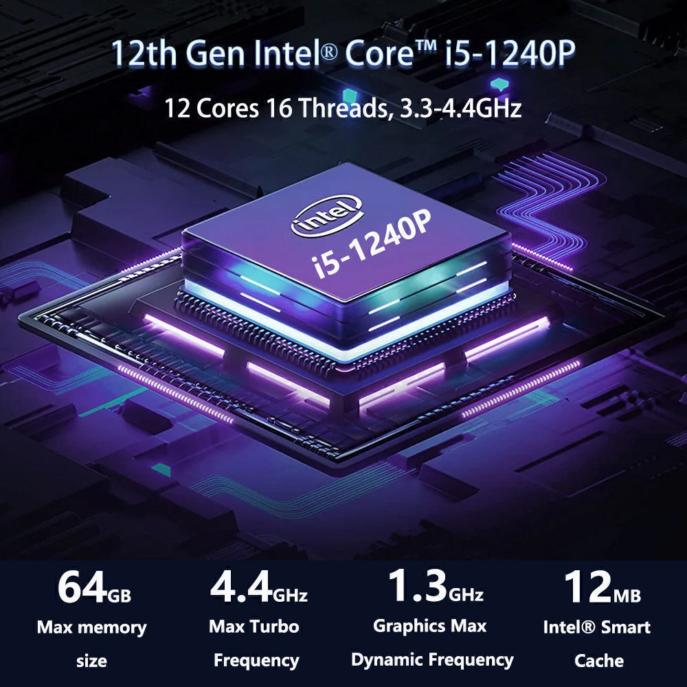 Buy Wholesale China Industrial Fanless Mini Pc Kc12-f Core I5-1240p 2 ...