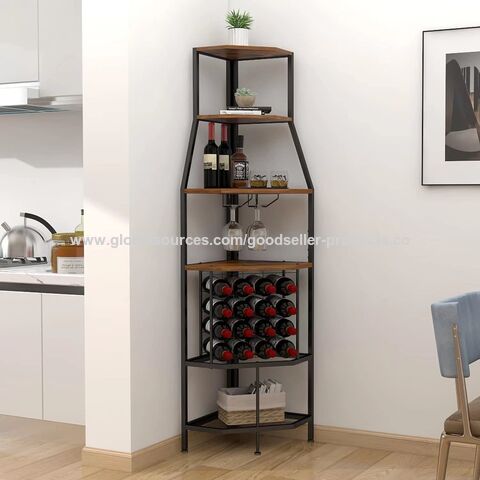 Corner floor wine online rack