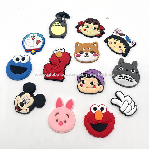 Kawaii Cartoon PVC Croc Charms Pins Ornaments Shoes Decorations Accessories  For Garden Shoes Buckle Fit Bracelet Adult Kids Gift