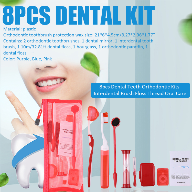 AZDENT 20-Pack Dental Ortho Toothbrush Brush Ties – Interdental Brush & Floss Oral Care Kit