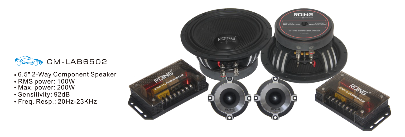 Buy Wholesale China 6.5 Inch 2way Component Car Speaker Speakers Car