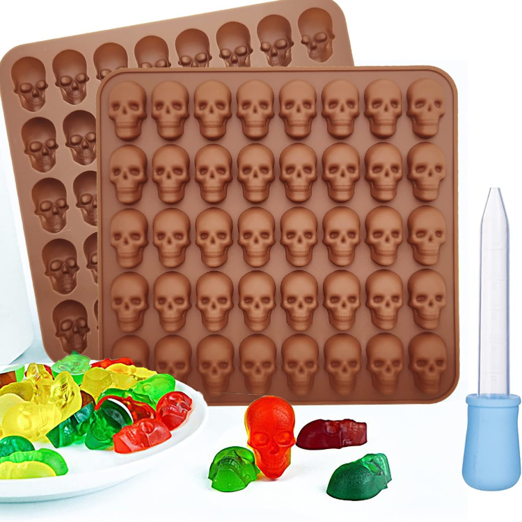 Buy Wholesale China Hy Gummy Skull Silicone Candy Molds 40 Grids Mini Skull  Head Gummie Chocolate Mold With Dropper & Gummy Skull Mold at USD 1.75