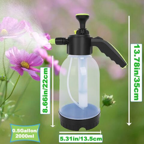 2 Liter Spray Bottle, Plastic Clear Watering Can Spray Air Pressure Spray  Bottle With Adjustable Nozzle For Cleaning Plants Garden Flowers Succulent  P
