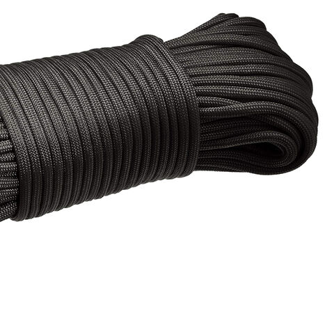 Paracord 7-strand Core High Strength Nylon Black Braided Rope
