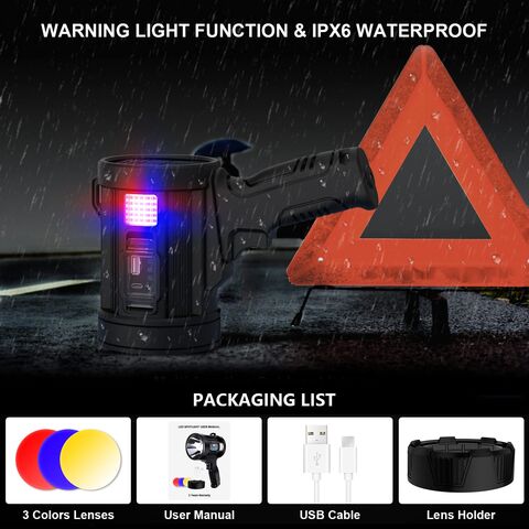 Flashlights Rechargeable, Super Bright 900000 Lumens Flashlights with USB  Cable, Brightest LED Flashlight for Emergencies, IPX6 Waterproof 7 Light