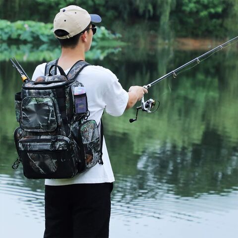 OEM/ODM Waterproof Polyester Fishing Reel Gear Organize Fly Fishing Pole  Storage Bags Fishing Rod Carry Case Backpack Men Fishing Bag with Tackle  Storage Pouch - China Fishing Bag and Fishing Pole Storage