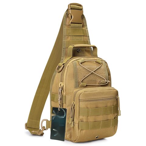 G4Free Tactical Sling Bag Fishing Tackle Storage Bag Water Resistant  Fishing Backpack with Rod Holder Outdoor Shoulder Backpack Cross Body