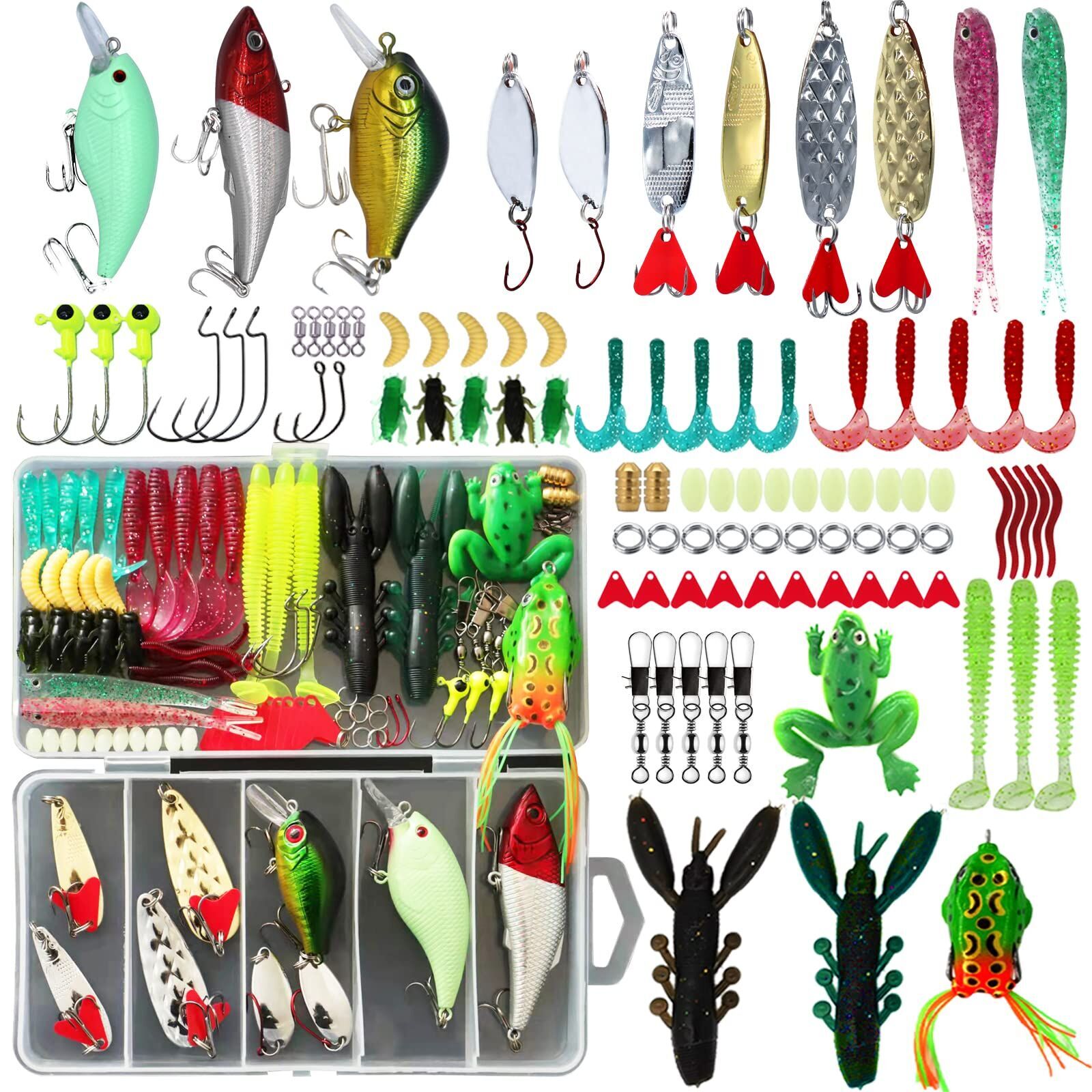Buy Wholesale China Spoon Soft Plastic Worms Frog Bait Tackle