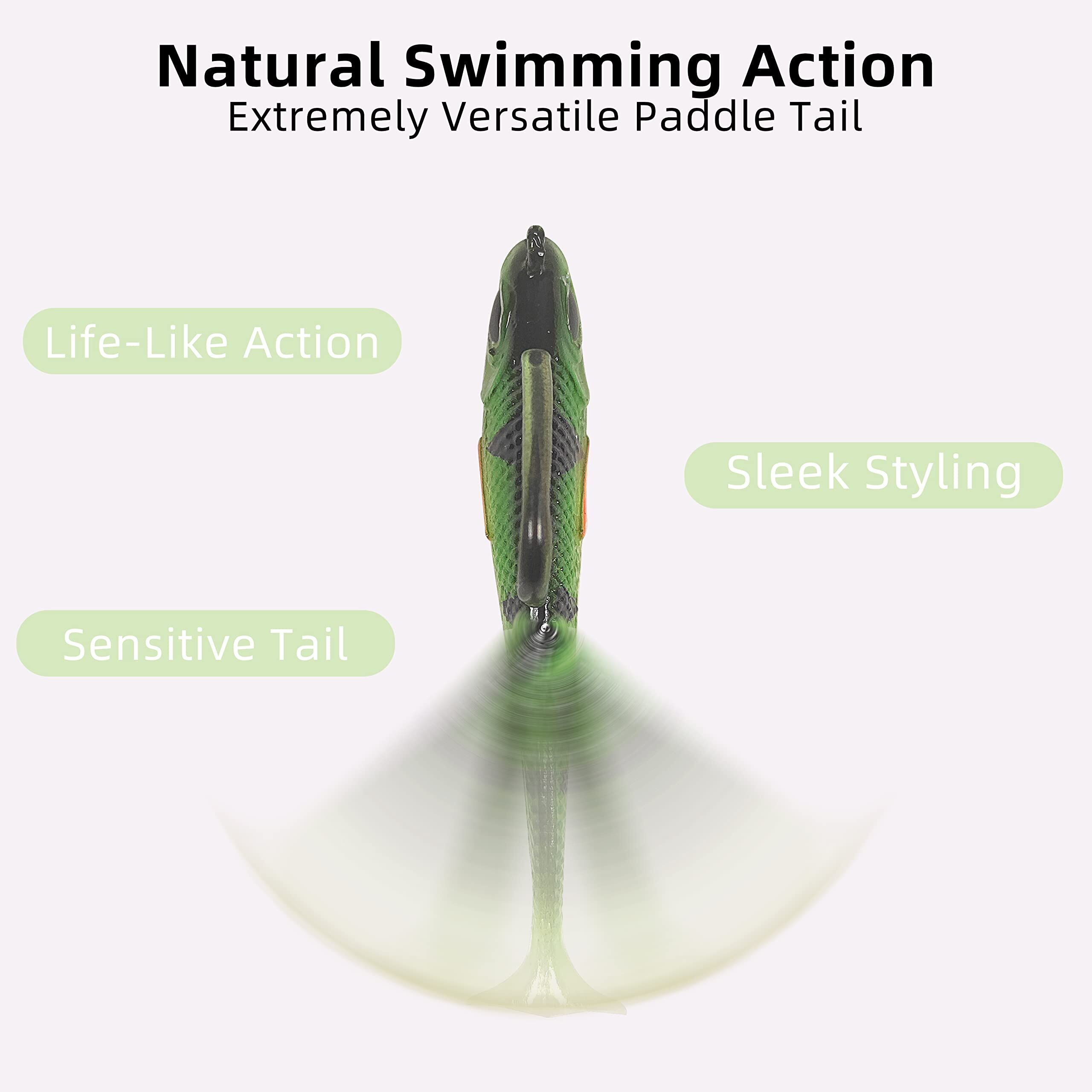 Buy Wholesale China Pre Rigged Jig Head Paddle Tail Swimbaits Multi