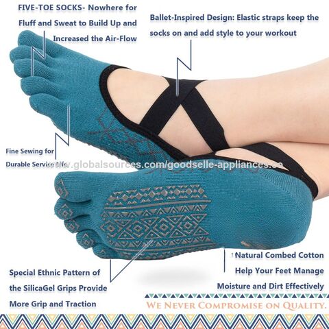 Buy Wholesale China Customized Yoga Socks For Women For Pilates Barre Five  Toe Socks & Pilates, Barre,yoga Sock, Sock, Fitness Sock, Home at USD 0.37