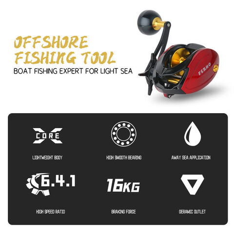 Jetshark 5.0: 1 Gear Ratio Alloy Line Spool Fishing Reel Handle