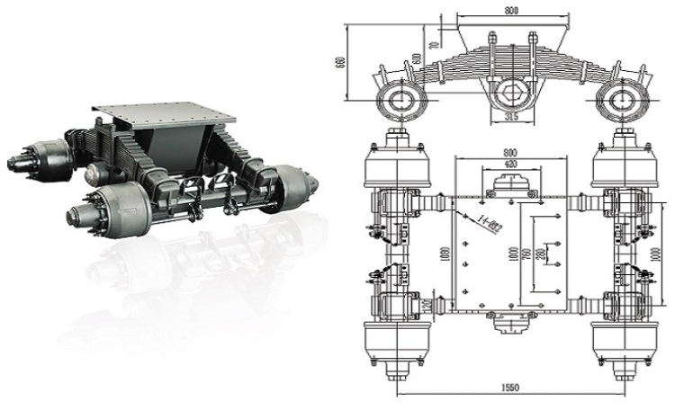 Buy Wholesale China Semi-trailer Part Series With Bpw Axle Truck 32t ...