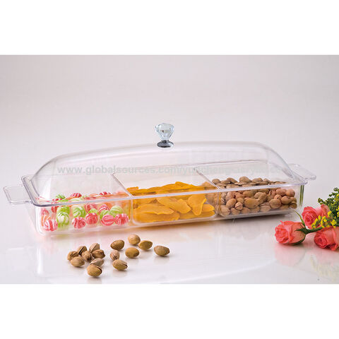 Food Storage Container with Compartments Bpa-free Nut Serving Tray