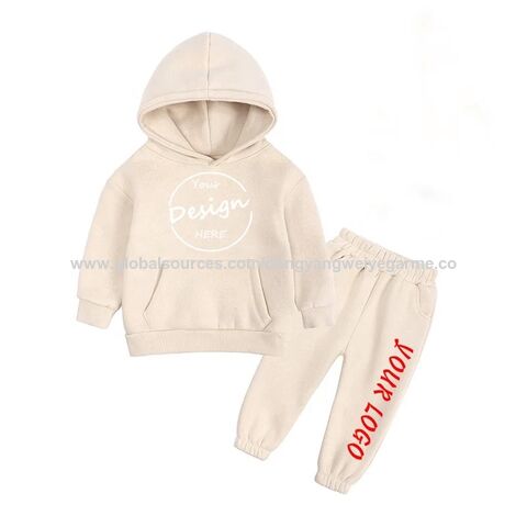 Oem Custom Kids Hoodie Set Fleece Kids Hoodie Sweatpants Two Piece