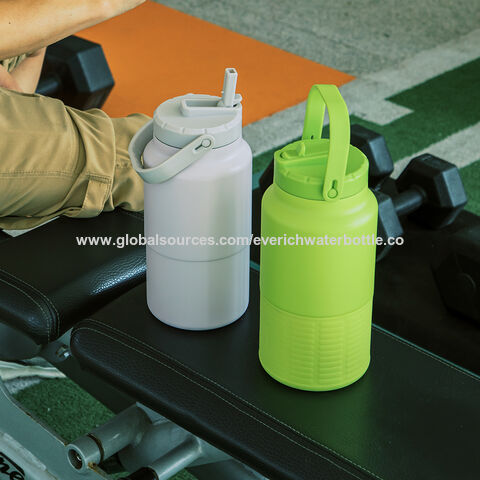 Large Capacity Water Bottle with Handle and Straw Lid Insulated