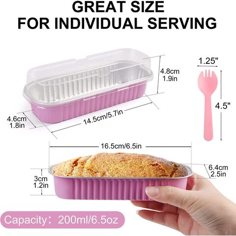 Mini Loaf Pans With Lids And Spoons 50pack 6.8oz Aluminum Foil Mini Cake Pans Disposable Rectangle Baking Tins Containers Buy China Wholesale Bake King Aluminum Baking Pan 0.1 Globalsources