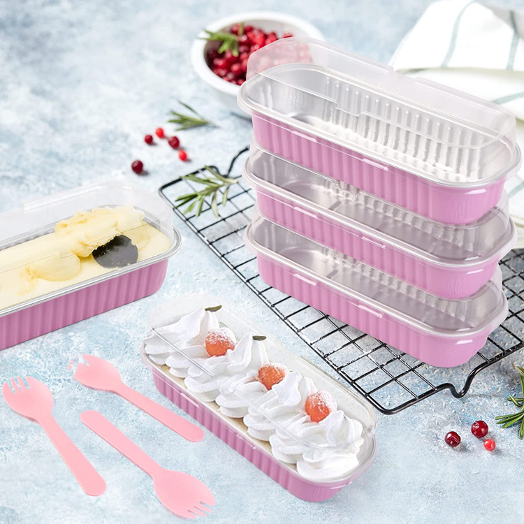 Buy Wholesale China Mini Loaf Pans With Lids And Spoons, 50pack, 6.8oz Aluminum  Foil Mini Cake Pans, Disposable Rectangle Baking Tins Containers & Bake  King Aluminum Baking Pan at USD 0.1