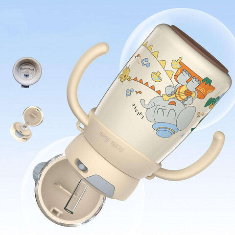 Stainless Steel Sippy Cup Double Vacuum Insulation Mug Toddler Baby Bottle  US