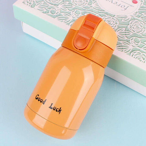 Buy Wholesale China Wholesale Custom Flip Top Thermal Mug Stainless Steel  One Touch Kids Thermos Bottle Flask With Button Lid 200ml 360ml & Custom  Flip Top Thermal Mug Stainless Steel One To