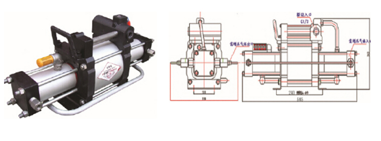 Odmt Pneumatic Air Driven High Pressure N2/ar/ch4/he/h2/o2/ch4/co2 Gas ...