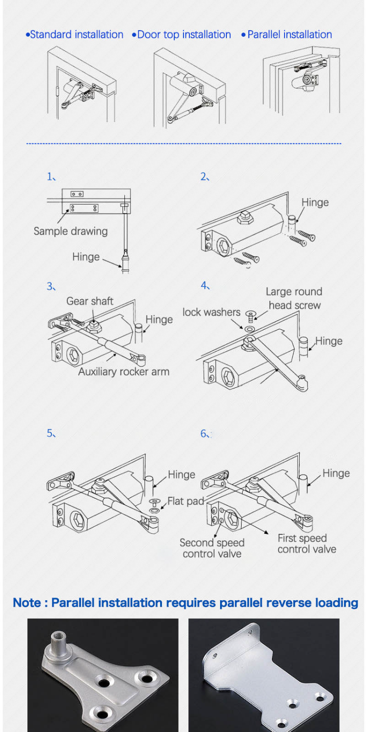 Buy Wholesale China Hinge Aluminium Auto Door Closer Door Closer Heavy