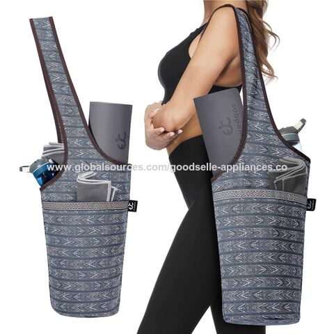 Yogiii Yoga Mat Bag | The ORIGINAL YogiiiTote | Yoga Mat Carrier Tote Sling  w/Large Side Pocket & Zipper Pocket | Fits Most Size Mats