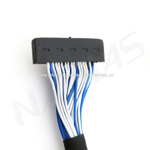 Hirose 40 Pin DF13 Connector LVDS Cable Assembly To JAE Hirose FI - S20S  1.25mm Connector