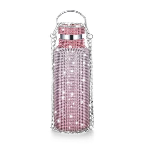 Bling Pink Stainless Steel Water Bottle
