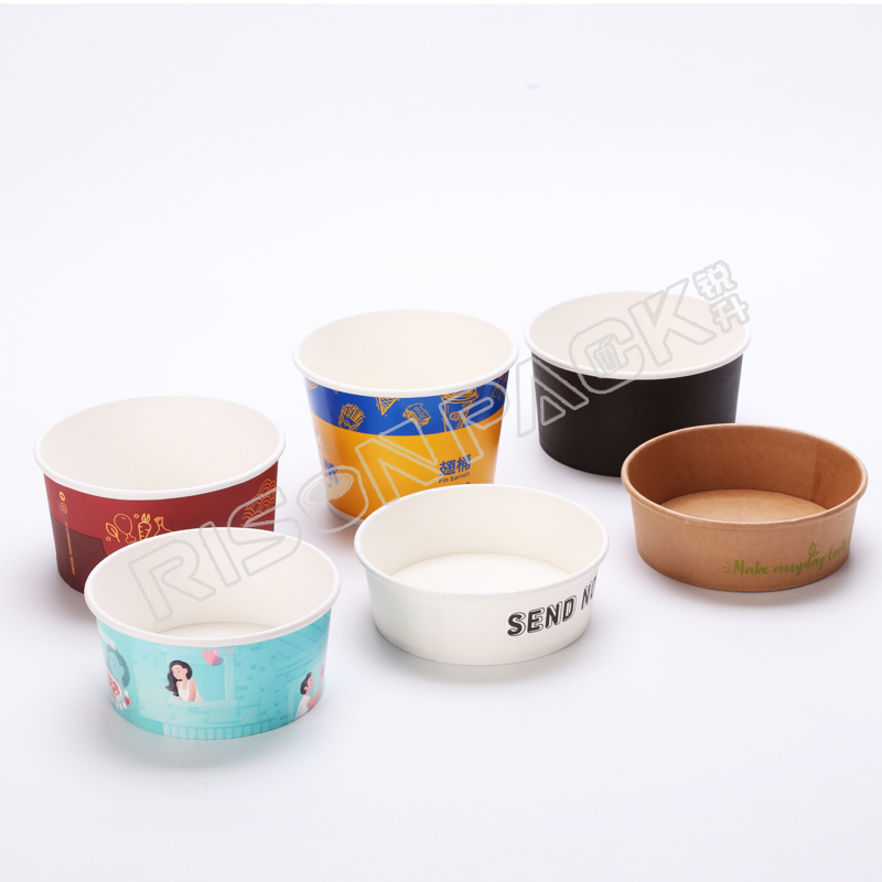 Buy Wholesale China Disposable Take Away Kraft Paper Salad Bowl With ...