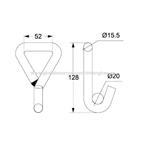 Metal Door Hardware Manufacturers Triangl Metal Hanging Ring Hooks - China Ring  Hooks, Hooks