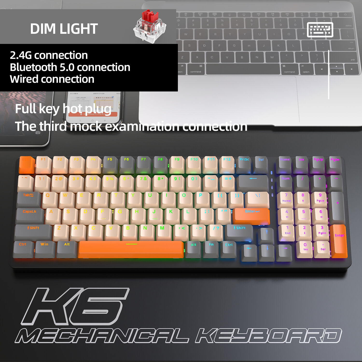 Keyboards In China Buy Wholesale China Mechanical Keyboard Three Mode Wireless Bluetooth ...