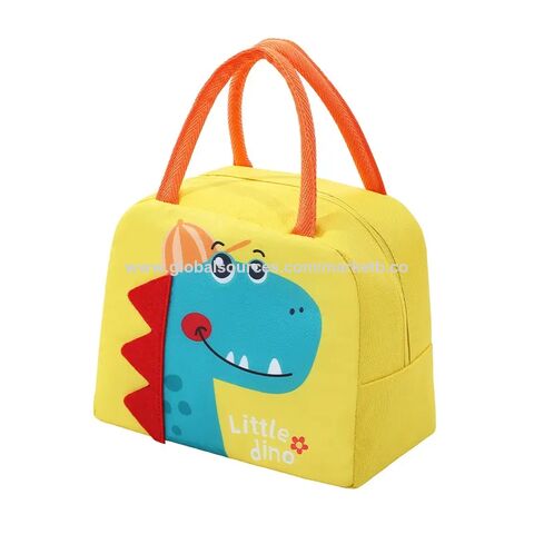 New Cartoon Printed Lunch Bag Women Cute Dinosaur Picnic Travel