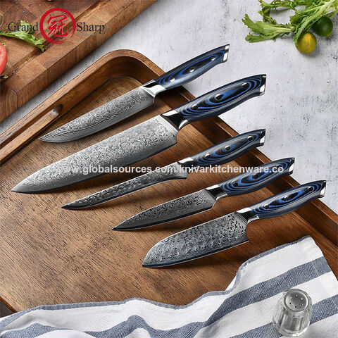 Acier inoxydable Main Poignée en bois 8 pièces Ensemble de couteaux Turc  Professionnel Sharp Cuisine Viande Fruits Couteaux Chef