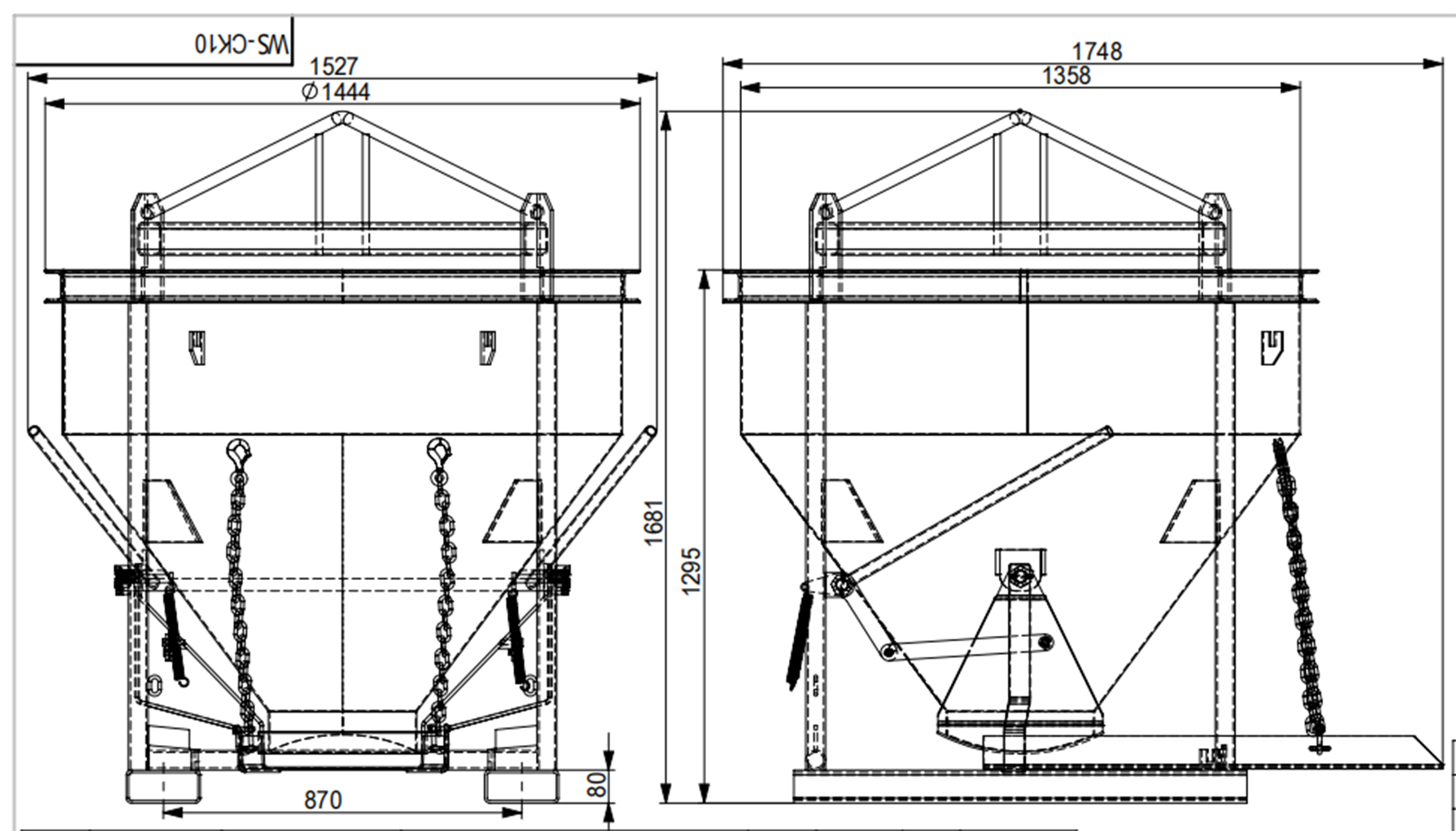Buy Wholesale China 1.0 Cu.m Volume Capacity Crane And Forklift Lifting