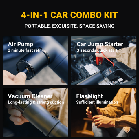 Neue 2023 Mini Portable Auto Starthilfe und Luftpumpe Kompressor