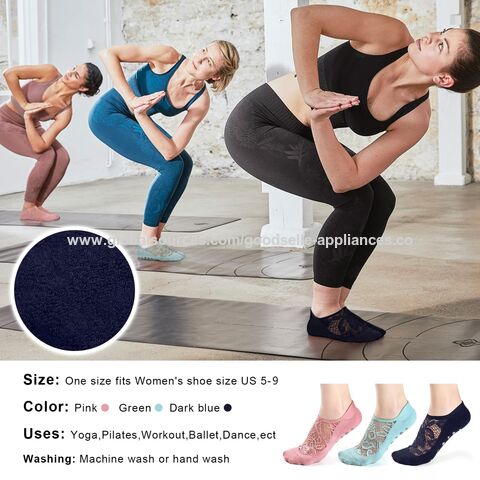Comfortable Yoga Socks Toeless Non slip Grips Pilates Barre - Temu