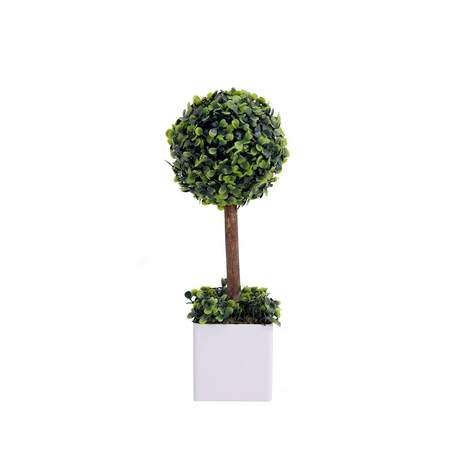 Buy Wholesale China Green Boxwood Topiary Ball Tree In White Pot 2023